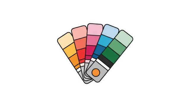 Color swatches on a palette.
