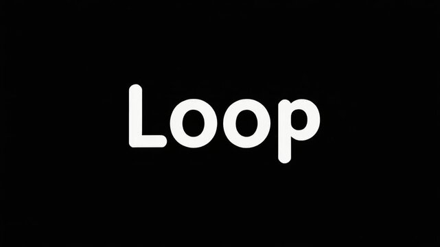 Minimalist Kinetic Typography Animation of the Word Loop