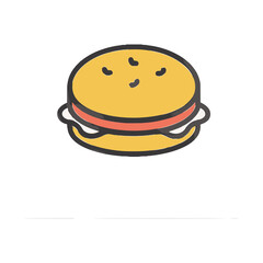Cartoon hamburger icon