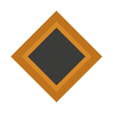 Geometric diamond shape with layered borders