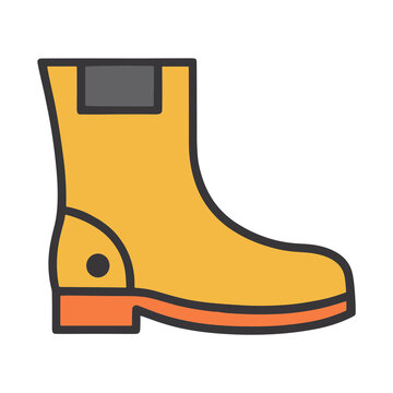 Yellow work boot icon