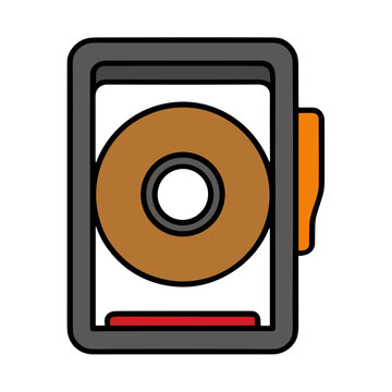 Flat icon of a CD player