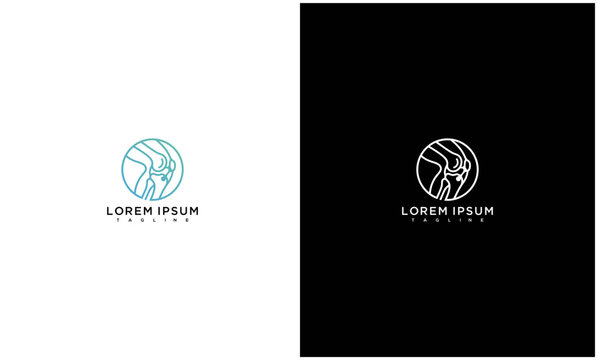 Abstract Geometric Knee Joint Logo Design