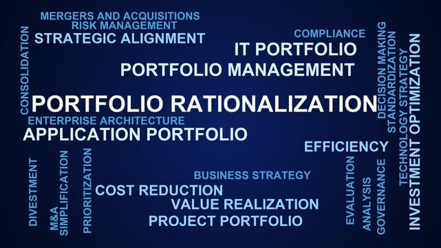 Portfolio Rationalization Word Cloud