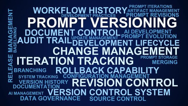 Prompt Versioning Word Cloud