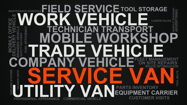 Service Van Word Cloud