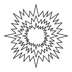 Fototapeta premium Concentric Jagged Starburst