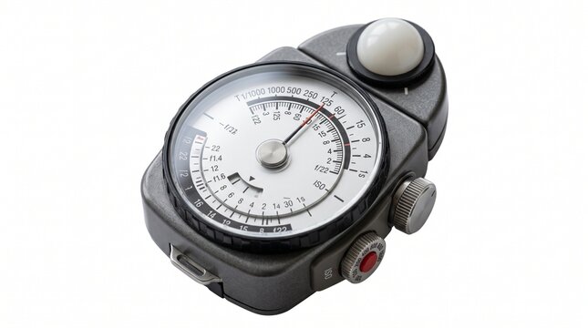 light meter exposure meter incident light meter analog light meter vintage light meter old light meter film photography meter camera light meter on transparent background
