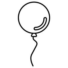 Obraz premium Floating Round Balloon Line Style Icon