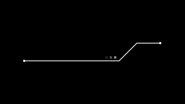 Futuristic White HUD Callout Line Animation Loop Isolated Black Background Minimal Call Out Info Pointer Motion Graphic Video Overlay