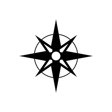 Compass sign icon isolated on white background