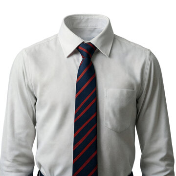 Dress shirt tie necktie formal wear for business isolated on a transparent background for professional corporate fashion design projects