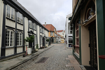 Fototapeta premium Historic buildings in the old town Stavanger, Norway 