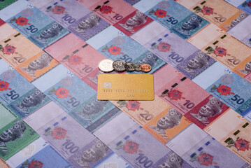 A credit card for contactless cashless payments via a terminal or online. A credit card © chernikovatv