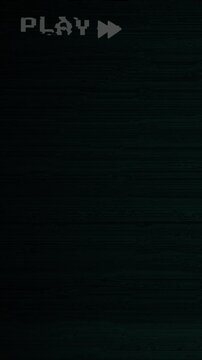 Old film tape play, Vintage VHS artifacts effect overlay, Glitches error from an old tape or old TV. No signal tv glitch effect 4K video