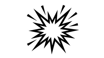 Fototapeta premium Minimalist black starburst or spark symbol graphic.
