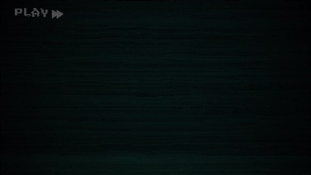 Old damaged vhs tape play effect with static noise and grain. Vintage VHS artifacts effect overlay, Glitches error from an old tape or old TV. No signal tv glitch effect. 4k video
