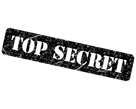 Top secret illustration. White background image top-secret text, vector illustration.