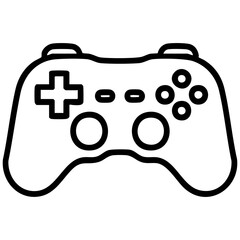 Modern Gaming Controller Illustration With Symmetrical Controls Rounded Shape And Clean Line Art Isolated on a Transparent or White Background © WeblyWork