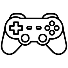 Video Game Controller Coloring Page With Dual D Pads Circular Buttons And Ergonomic Design Isolated on a Transparent or White Background © WeblyWork