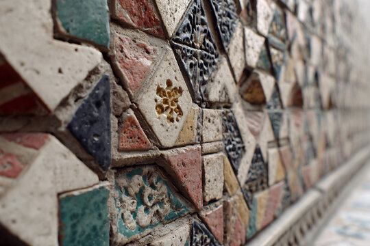 Intricate geometric tilework detail