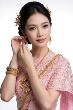 gold thai dress Dress