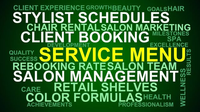 Service Menu Word Cloud