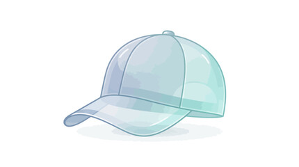 Fototapeta premium Translucent blue glass baseball cap illustration.