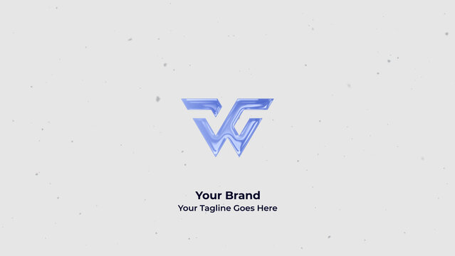 Clean White Background Logo Intro &ndash; Glossy 3D Brand Opener with Tagline for Corporate Presentation Video