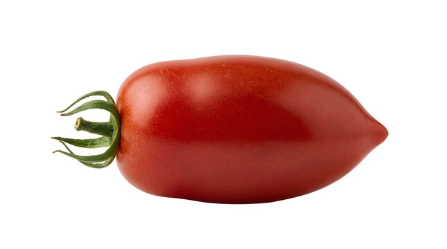 Fresh red grape tomato with green stem