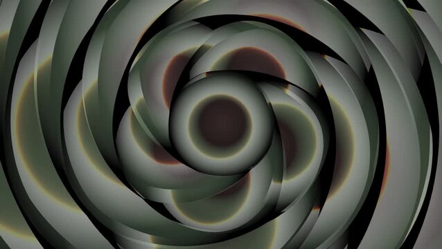Abstract rotating spiral tunnel animation loop visual hypnosis background.