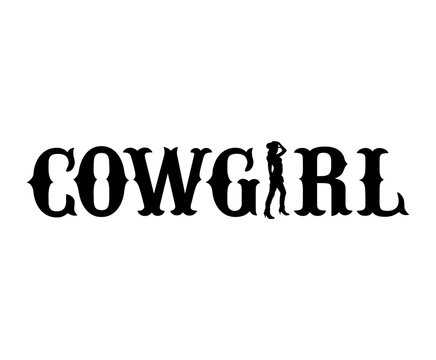 Cowgirl svg cut file. Isolated vector illustration.
