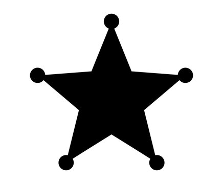 Sheriff star svg cut file. Isolated vector illustration.