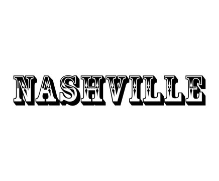 Nashville svg cut file. Isolated vector illustration.