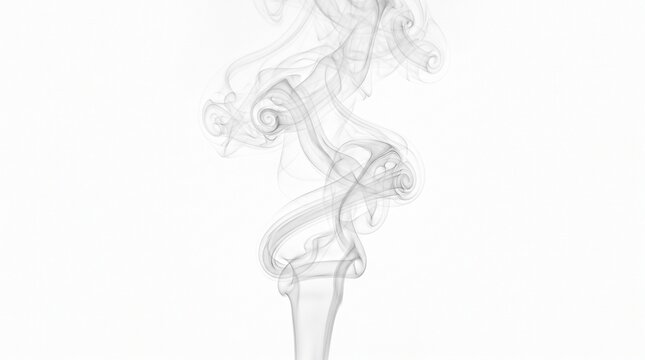 Grey smoke swirls rising up in the air