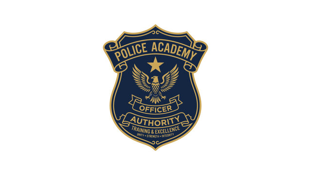 Police Academy Officer Authority Badge Emblem