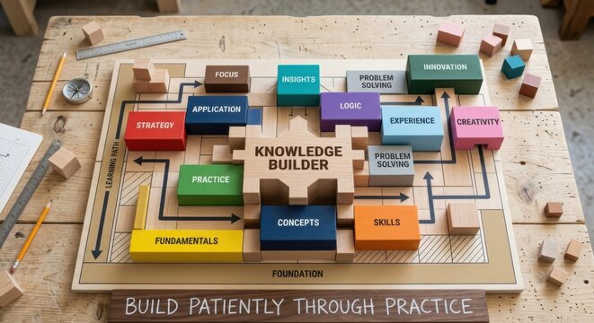 Knowledge Builder Game: Blocks of Learning Concepts, Skills, and Strategy