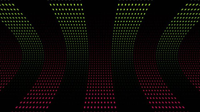 Pink and Green Neon Square Curves Background VJ Loop in 4K