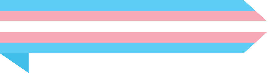Obraz premium The LGBTQ+ Transgender Pride Flag Ribbon, Badge, Banner, Label – Flat Design Illustration