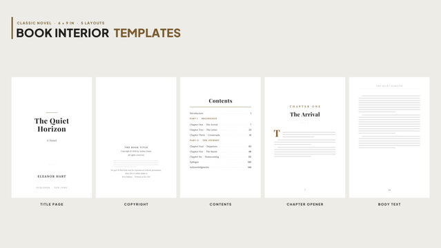 Classic Novel Book Interior Template