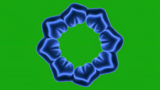 Blue floral pattern animation with green and black background transitions for motion graphics