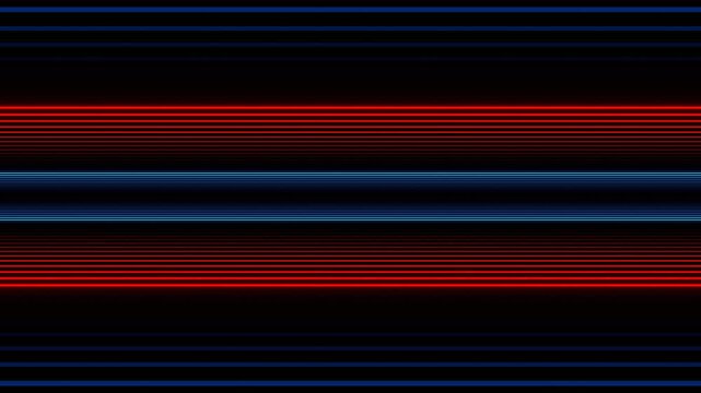 Red and Blue Neon Lines Moving From Center Background VJ Loop in 4K