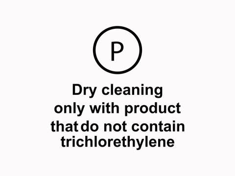 Dry Cleaning No Trichloroethylene Care Symbol