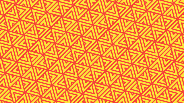 Geometric Pattern Red Yellow Abstract Seamless Triangle Background