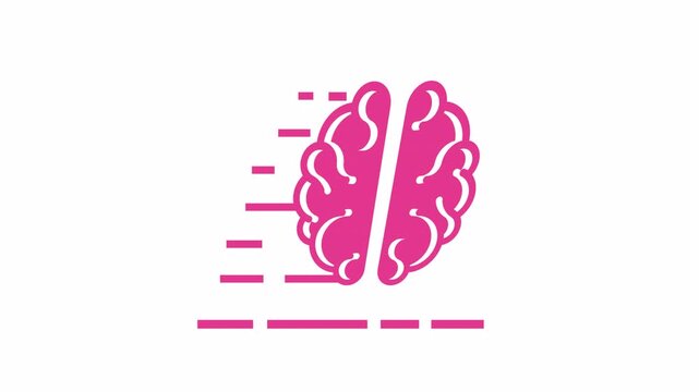 Fast thinking, fast colorful brain, smart. Alpha channel