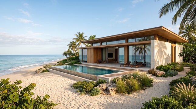 Contemporary Tropical Villa with Infinity Pool and Ocean View