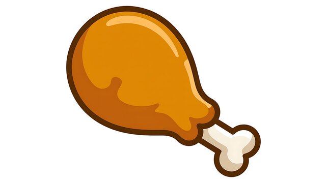 Fried chicken leg drumstick illustration