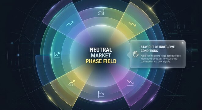 Neutral Market Phase Field Diagram with Trading Analysis and Financial Indicators