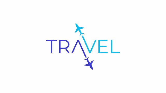 Travel icon with circle plane. alpha channel