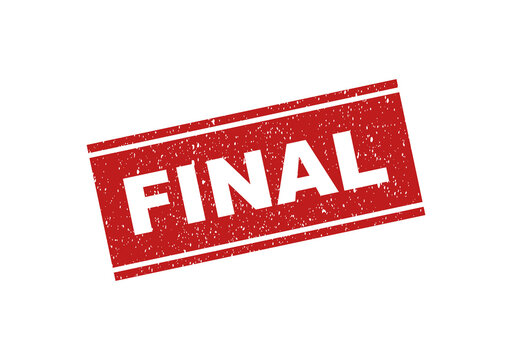 Final Red Rubber Stamp Isolated on White Background